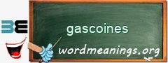 WordMeaning blackboard for gascoines